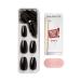 KISS imPRESS No Glue Mani Press On Nails - All Black Coffin Shape Medium Size 30 Nails & Accessories - Buy Online on GoSupps.com