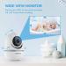 Baby Monitor with Remote Pan-Tilt-Zoom Camera  3.5 Large Display Video Baby Monitor with Camera and Audio |Infrared Night Vision |Two Way Talk | Room Temperature| Lullabies and 960ft Range (V2) - Buy Online on GoSupps.com