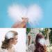 MWoot 4-Piece White Spring Fascinators Hair Clips | Handmade Feather Headdresses with Rhinestones | Stylish Hair Jewelry for Women & Girls | Perfect Party Hairpins - Buy Online on GoSupps.com