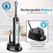 Pyle Health Ultra Sonic Wave Electric Toothbrush - Rechargeable 3 Modes 2-Minute Timer 2 Brush Heads Automatic Charging - Ideal for Kids Teens & Adults (Black - Buy Online on GoSupps.com