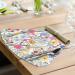 CounterArt Meadow Floral Wedge Shaped Reversible Placemat 4 Pack - Made in USA - Easy Care - 17.75 x 11.25 - Colorful & Flexible - Wipes Clean Easily - Buy Online on GoSupps.com