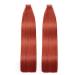 Hotlulana Copper Red Tape Extensions - 14 Inch Real Hair (#350) - 20PCs Invisible Remy Skin Weft 100% Natural - Buy Online on GoSupps.com