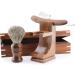 Haryali London Sustainable Razor Set | 4-Piece Wooden Shaving Kit | Eco-Friendly Razor & Brush Holder in Elegant Wooden Box - Buy Online on GoSupps.com