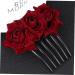 Angoily 1pc Comb Hair Clip Hair Pin Bobby Pins Black Hair Barrettes Rose Hair Black Barrettes The Rose for Women Floral Hairpin Flower Clip Blossom Rose Color Bride Flowers - Buy Online on GoSupps.com