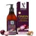 NUTRIGLOW NATURAL'S Onion Hair Shampoo with Bhrigraj Oil For Anti Dandruff Anti Hair Fall Deep Nourishment 150ml
