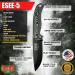 ESEE Model 5 3D Fixed Blade Black - Durable Outdoor Survival Knife | ES5PB002 - International Shipping Available - Buy Online on GoSupps.com