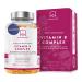 Vitamin B complex high dose 180 capsules |Vitamin complex with 8 essential B vitamins: vitamin B12 high-dose folic acid vitamin B5 vitamin B1 vitamin B6 B3 Niacin B8 D-Biotin inositol Cholin