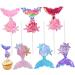 HOMSFOU 12 Pcs Cake Decoration Mermaid Birthday Party Supplies Mermaid Party Supplies Mermaid Tail Cake Decor Sequin Mermaid Cupcake Topper Birthday Cake Topper Girl Cloth Happy Birthday As Shownx2pcs mediumx2pcs - Buy Online on GoSupps.com