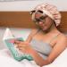 Silk Double Layer Reversible Bonnet for Curly Hair - Pink/Black - Buy Online on GoSupps.com