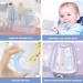 Silicone Baby Teether and Toothbrush Set - Set of 3 Infant Training Finger Toothbrushes with Storage Case - Blue - Buy Online on GoSupps.com