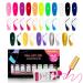 Techsliker Gel Nail Art Polish Set - Long-Lasting  Chip Resistant Colors for Salon-Quality Manicures At Home (16 Colors)