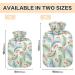 Hot Water Bottle 2L with Tropical Leaves Cover - Pain Relief & Hand Feet Warmer for Winter - Buy Online on GoSupps.com