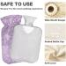 Hot Water Bottle with Floral Cover - 1L for Pain Relief | Purple Design | Ideal for Bed & Foot Comfort - Buy Online on GoSupps.com