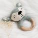 Buy Personalized Wooden Bite Ring for Babies | Custom Name Greifling | Perfect Newborn Gift for Boys & Girls | Cute Baby Rattle in Blue - Buy Online on GoSupps.com