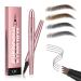 2024 New Eyebrow Pen Waterproof Eyebrow Pencil Brow Pencil with Micro-fork Tip 24 Hours Water-proof & Smudge-proof Natural Fine Stroke (dark brown)