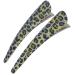 Topkids Accessories 8cm Hair clips for Women Duckbill/Beak/Concorde design Sectioning Hair Clips Hair Accessories for Women Hair grips Hairdressing clips (Animal print green)