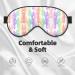 Unicorns on Colorful Stripes Eye Mask - Soft Adjustable Blackout Silk Blindfold for Men & Women | International Shipping - Buy Online on GoSupps.com