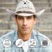 ANDORRA Woven Straw Cowboy Hat | Wide Brim Western Cowgirl Hat - White - Buy Online on GoSupps.com