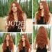 OUFEI Long Wavy Ginger Wigs for Women | Natural Synthetic Heat Resistant Wigs for Daily Party & Cosplay Wear - Buy Online on GoSupps.com