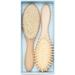 Yellodoor All-Natural Baby Hair Brush Set - 2 Wooden Brushes in Gift Box | Soft Goat Hair Bristles | Ideal Cradle Cap Brush - Buy Online on GoSupps.com