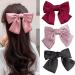 Hair Bows for Women - Bows for Hair Black Hair Ribbons for girls (Red/Pink/Black)