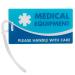 Medical Equipment ID Identification Luggage Tag | Blue | Medical Alert | Carry-On Respiratory Devices | Travel Supplies | Bag Tag | Luggage Gift Medical Equip - Blue