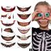 12 Styles Halloween Temporary Tat toos Kit Horror Mouth Tat too Stickers Halloween Temporary Tatt oos Face Makeup Waterproof Realistic Scar Wound Sticker for Halloween Cosplay Decorations - Buy Online on GoSupps.com