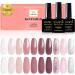 Yueshop 10Pcs Gel Nail Polish Set - Nude Pink Glitter Silver White Varnish Kit for DIY Manicure | Soak Off LED Lamp Gel Polish, Ideal Beauty Gift - Buy Online on GoSupps.com