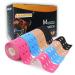 Waterproof Kinesiology Tape - 4-Rolls -Joints Support & Muscle Pain Relief - 16.4ft Hollow  -Cotton Elastic Tape Perfect for Any Activity