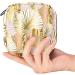 Abstract Golden & Pale Rose Leaves Pattern Napkin & Menstrual Pad Storage Bag | Portable Menstrual Cup Zipper Bag for Teenagers & Women - Buy Online on GoSupps.com