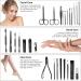 Manicure Set 26 Pieces Stainless Steel Nail Set Tools Nail Clippers Set Black - Buy Online on GoSupps.com