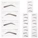 ABOOFAN 6 pi ces Kit de Pochoirs Sourcils Jetables pour Maquillage Femme Mod les Vari s pour Dessin Pr cis et Pratique Autocollants Sourcils Confortables et Faciles Utiliser