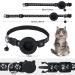 Yhmall Airtag Cat Neck Band with Bell | Reflective Adjustable Collar & Protective Cover | Compatible with Apple Airtag - Black - Buy Online on GoSupps.com
