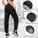 Gotoly High Waist Sauna Pants for Women - Weight Loss Jogging & Gym Sports Pants Quick-Drying Stomach Control Thigh Shaper - Black Long Sweat Pants - Buy Online on GoSupps.com