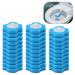 32pcs Upgraded Wand Refills Double-layered Upgraded Toilet Brush Wand Refills Toilet Bowl Wand Refills Toilet Wand Replacement Toilet Brush Refills for Cleaning (Blue)
