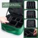 Omobolanle LED Light Makeup Bag with Mirror, Portable Travel Cosmetic Organizer Case - Green - Buy Online on GoSupps.com