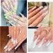 JZK 240x Clear C Curve Half Cover Square Nail Tips Extra Long For Acrylic Extensions Square False Finger Nail Tips For Gel And Acrylic Nails False Nail Extension Tips - Buy Online on GoSupps.com