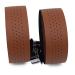 KINGOU Handlebar Tape Luxury PU Leather Bar Tape Fixed Gear/Road Bike Bar Wrap with 2 Reflective Plug Natural Brown
