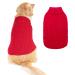 Bingpet dog knitting sweaters with turtleneck in the classic braid dog coat warm sweater outfits for dogs and cats for autumn and winter small/medium red