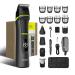 Electric Bread Trimmer for Men 14 in 1 Grooming Set USB Type-C Body Clippers Removable Ceramic Blade for Wet and Dry Shaving