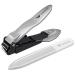 VANWIN Nail ClippersCatcher, No Splash Fingernail Toenail ClippersSharp Curved BladeGlass Nail File, Wide Jaw Opening Stainless Steel Nail Cutter TrimmerSeniors Adult Men Women, Silver