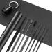 Ear Wax Removal Tools  8 in 1 Ear Cleaner Kit  Ear Pick Tools Stainless Steel  Include Spring Ear Wax Cleaner Tool Set  Three Sizes of Ear Spoons and Two Kinds Cleaning Tools (Black)