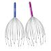 HEETA 2-Pack Head Scalp Massagers, 20 Fingers Scratcher for Deep Relaxation, Hair Stimulation and Stress Relief, Handheld Head Massager Scalp Scratcher (Blue & Purple)