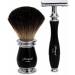 5-Piece Black Shaving Set - Badger Hair Brush Razor Options Holder & Soap - Perfect Gift for Men - Buy Online on GoSupps.com