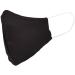 styleBREAKER Unisex Cotton Fabric Mask Plain Double Layer Reusable Washable Community Mask 08040005 Black