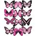 Cakeshop 12 x Pre-Cut Edible Butterfly Decorations Light Pink