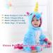 Doladola Baby Unicorn Flannel Romper | Toddler's Jumpsuit 18-24 Months | Blue - Buy Online on GoSupps.com