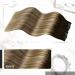 Shop Moresoo Ombre Clip In Extensions | Real Remy Hair Brown to Light Brown 80g 35cm - Perfect for Volume & Length - Buy Online on GoSupps.com