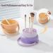 3 in 1 Brush Cleaning Mat & Dryer - Silicone Makeup Brush Cleaner Bowl for Brushes Sponges & Powders - Purple - Buy Online on GoSupps.com