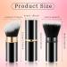 Retractable Makeup Brush 2 Piece Kabuki Brush Foundation Brush Travel Blush Brush Angled Cosmetic Brush Portable Powder Brush with Cover Flat Top Bronzer Brush with Aluminum Handle - Buy Online on GoSupps.com